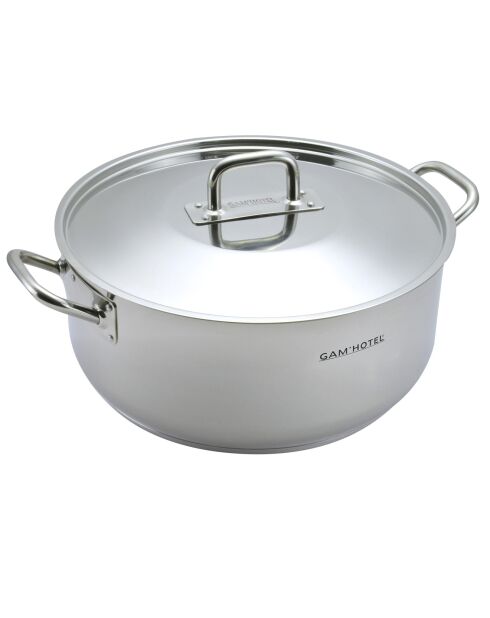 Induktionskette mit Edelstahldeckel - D.50 cm