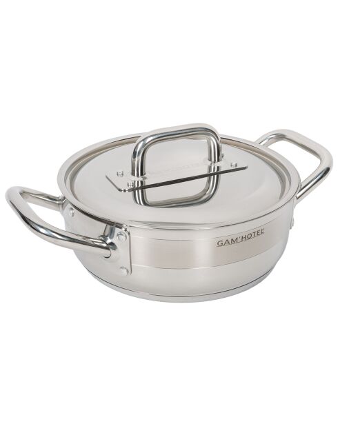 Induktionskochtopf mit Edelstahldeckel - D.24 cm