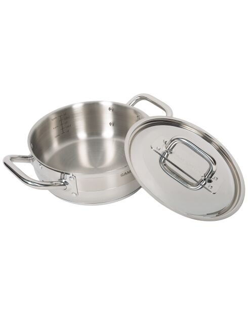 Faitout induction avec couvercle inox - D.24 cm
