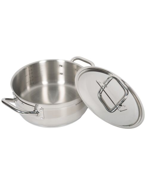 Faitout induction avec couvercle inox - D.32 cm