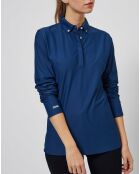 Polo Stretch col américain bleu