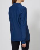Polo Stretch col américain bleu