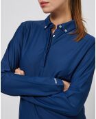 Polo Stretch col américain bleu
