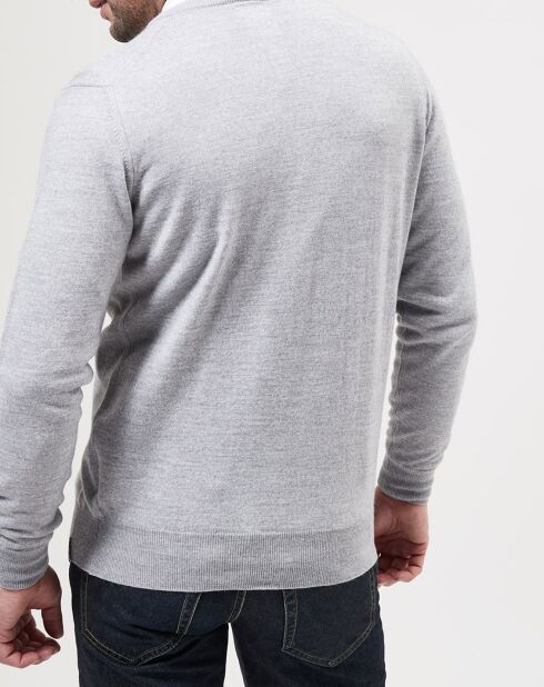 Grauer WaterShield-Pullover aus Wollmischung