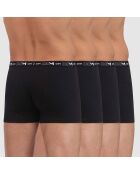 4 Boxers Coton Strech noirs