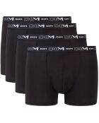 4 Boxers Coton Strech noirs