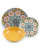 Servicio de mesa multicolor de Marrakech - 18 piezas