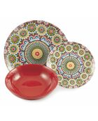 Servicio de mesa multicolor de Marrakech - 18 piezas