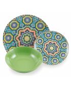 Servicio de mesa multicolor de Marrakech - 18 piezas