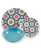 Servicio de mesa multicolor de Marrakech - 18 piezas