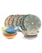 Servicio de mesa multicolor de Marrakech - 18 piezas