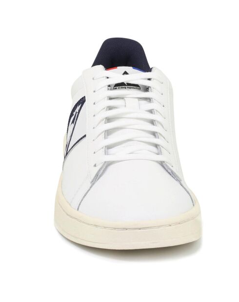Baskets en Cuir Classic Soft Made In France blanc/marine