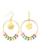 Boucles d'oreilles Noguela en Acier doré/multicolore