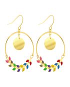 Boucles d'oreilles Noguela en Acier doré/multicolore