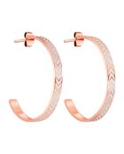 Boucles d'oreilles Liam en Acier doré rose/blanc