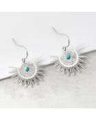 Asol Ohrringe aus Silber, Stahl und Türkis