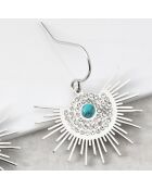 Asol Ohrringe aus Silber, Stahl und Türkis