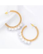 Ohrringe Pearls Of Crown aus Gold