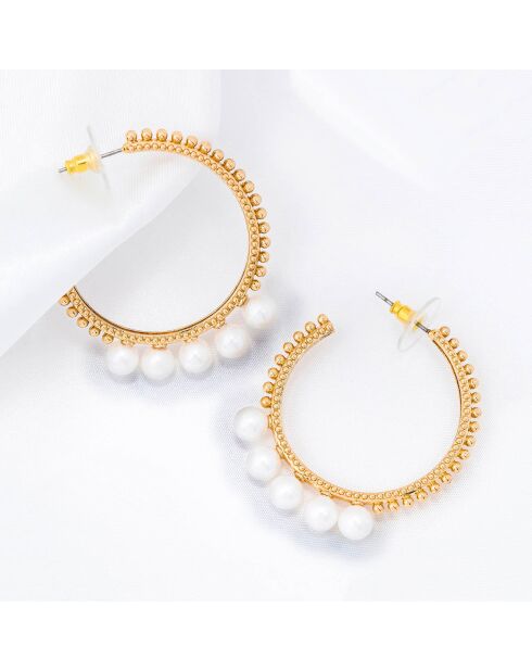 Ohrringe Pearls Of Crown aus Gold