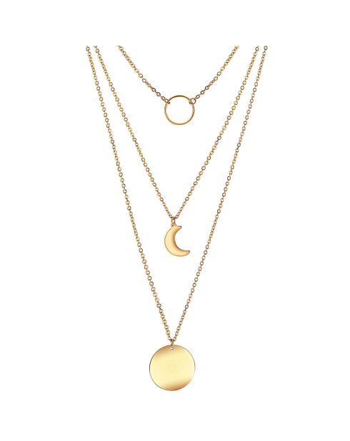 Sautoir Luby en Acier doré