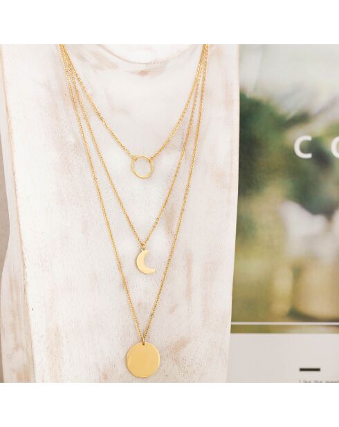 Sautoir Luby en Acier doré