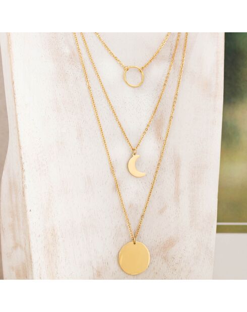 Sautoir Luby en Acier doré