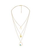 Collier Dysqual en Acier doré & Turquoise