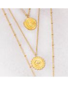 Ofelie World Halskette aus goldfarbenem Stahl