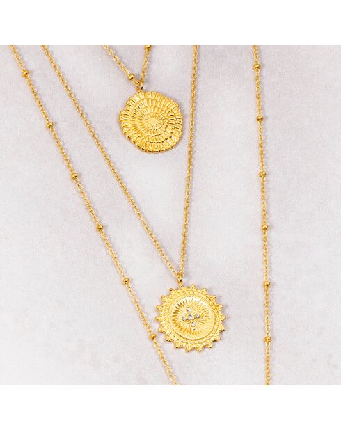 Sautoir Ofelie World en Acier doré