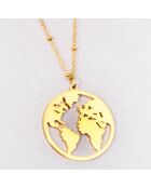 Ofelie World Halskette aus goldfarbenem Stahl