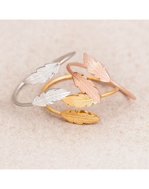 Bague ajustable Birdy en Acier doré