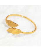 Bague ajustable Birdy en Acier doré