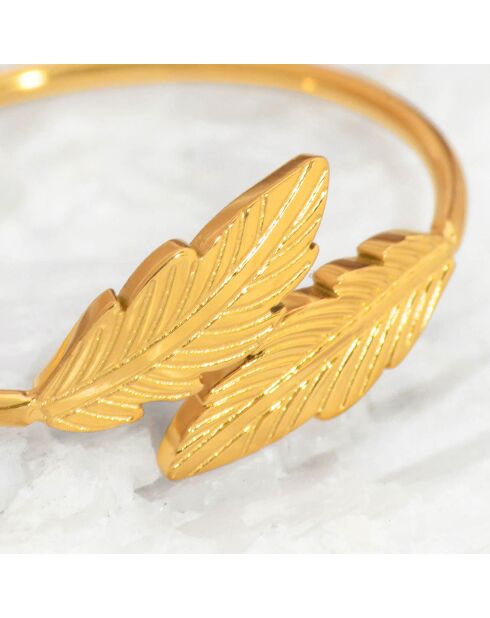 Bague ajustable Birdy en Acier doré