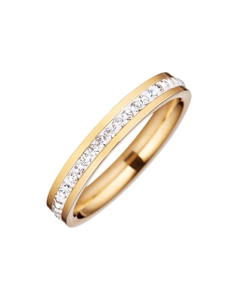 3 Bagues Unidas en Acier argenté/doré/doré rose