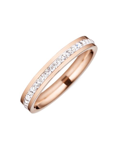 3 Bagues Unidas en Acier argenté/doré/doré rose