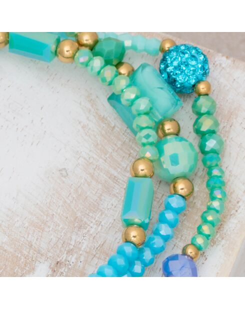 Ofelie Armband aus goldenem, blau/grünem Stahl