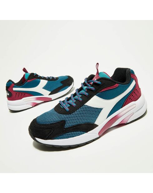 Sneakers Distance 280 bleu petrole/noir/rouge/blanc