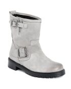 Bikers en Velours de Cuir Vulcano grises