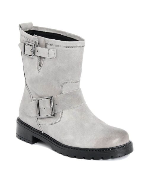 Bikers en Velours de Cuir Vulcano grises