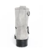 Bikers en Velours de Cuir Vulcano grises