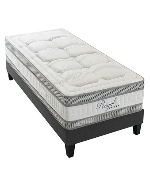 Pack prêt-à-dormir 5 pièces Royal 5 étoiles gris/blanc - 90x200 cm