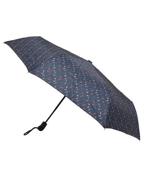 Parapluie pliant à points blanc - ouverture et fermeture automatiques bleu