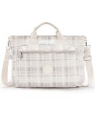 Sac à main Miho M soft plaid ivoire - 29.5x40x10 cm