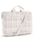 Sac à main Miho M soft plaid ivoire - 29.5x40x10 cm