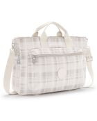 Sac à main Miho M soft plaid ivoire - 29.5x40x10 cm