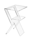 Table d'appoint transparente  - 33x27x49 cm