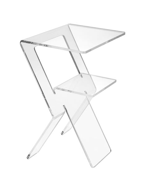 Table d'appoint transparente  - 33x27x49 cm