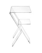 Table d'appoint transparente  - 33x27x49 cm