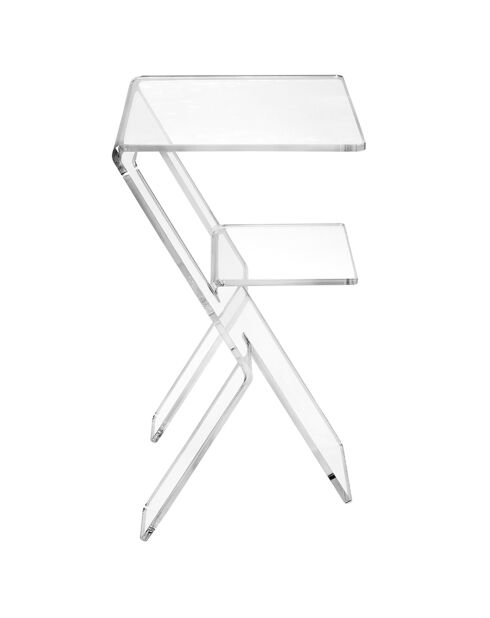 Table d'appoint transparente  - 33x27x49 cm