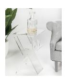 Table d'appoint transparente  - 33x27x49 cm